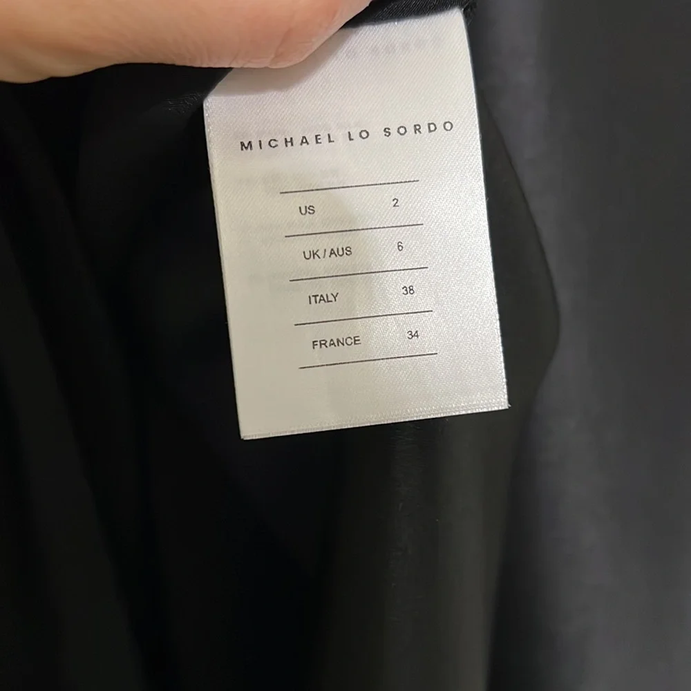 NWT - Michael Lo Sordo Stellers Bias Maxi Black Silk Skirt (Australia 6) - Picture 7 of 15